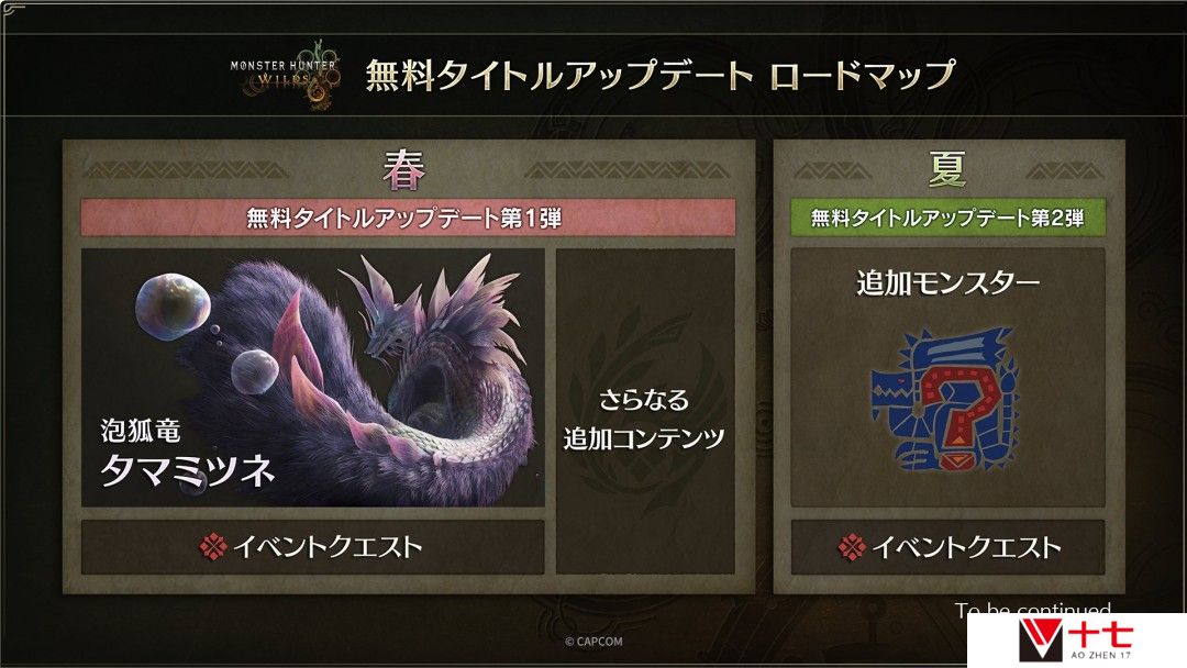 《怪物猎人：荒野》首个内容更新将来 追加泡狐龙